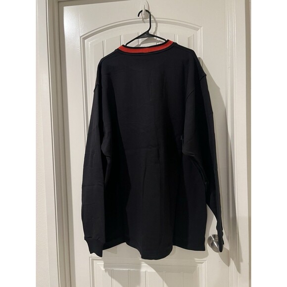 Vintage Kani Jeans Crewneck Pullover Sweatshirt 90s Embroidered Men’s Black 4X - Picture 3 of 11